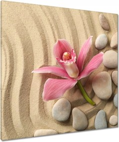 Vászonkép 90x90 Spa Wellness Homok és kövek