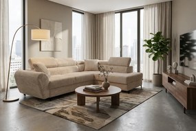 Jobb oldali, ággyá alakítható sarokkanapé TIL Fehér