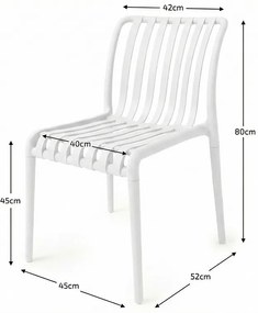 Műanyag szék TREGO, fehér