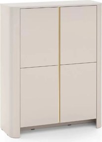Sorrenti magas komód 103 cm – kasmír / arany