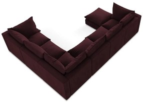 Borvörös sarokkanapé (jobb oldali-U alakú) Manao – Makamii