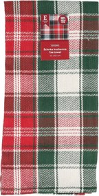 Scandimas karácsonyi kockás pamut konyhai törlőkendő