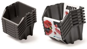 Kistenberg 6db BINEER SHORT tárolódoboz készlet 214x198x133 mm fekete