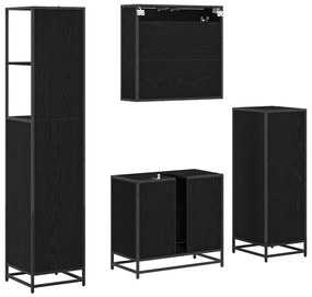 Fürdőszoba bútor szett 4 pcs Musta tammi 65 x 33 x 60 cm