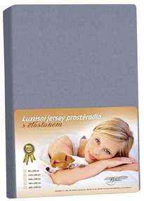 Dzsörzé lepedő elasztánnal, sötétszürke