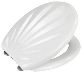 Premium Sea Shell fehér WC-ülőke, 45,5 x 38 cm - Wenko