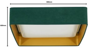 Brilagi-LED Dimmelhető VELVET SQUARE lámpatest LED/36W/230V Wi-Fi Tuya+távirányító zöld