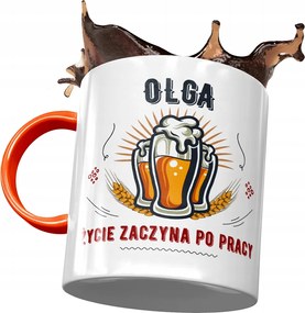 Narancssárga Bögre Olga Barátnő Feleség Ajándék Nyomtatott Fotóval