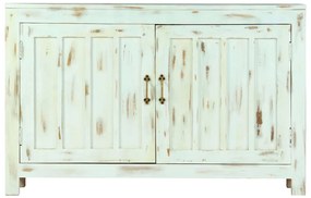 világoskék tömör mangófa tálalószekrény 110 x 35 x 70 cm