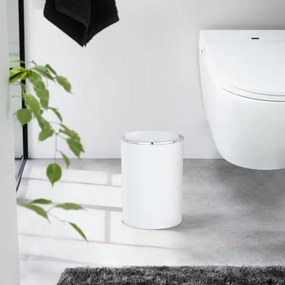 WENKO 22554100 - INCA szemeteskosár 18,5x25,5 cm fehér/fényes króm