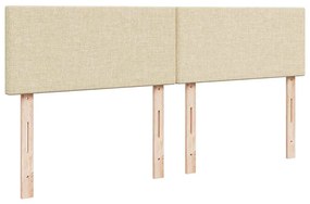 krémszínű szövet ottomán ágy matraccal &amp; LED-ek 180x200cm