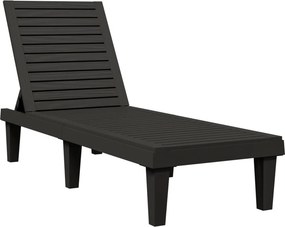 vidaXL fekete polipropilén napágy 155 x 58 x 83 cm