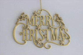 Arany karácsonyi felirat Merry Christmas 18cm