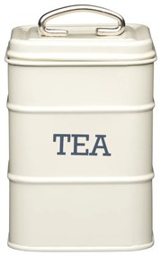 Fém konyhai tea tároló, krém - Living Nostalgia