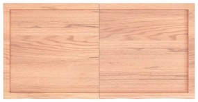 világosbarna kezelt tömör fa fürdőszobai pult 120x60x(2-4) cm