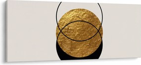 Kép - Absztrakció arany és fehér N⁰2 (120x50 cm)