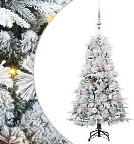 vidaXL Műanyag Hajtogatós Karácsonyfa Fehér 120 cm PE és PVC