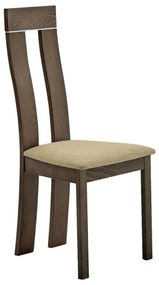 Fa szék, bükk merlot/Magnolia barna anyag, DESI