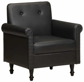 fekete valódi bőr kagylófotel