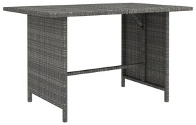 vidaXL szürke polyrattan kerti étkezőasztal 110 x 70 x 65 cm