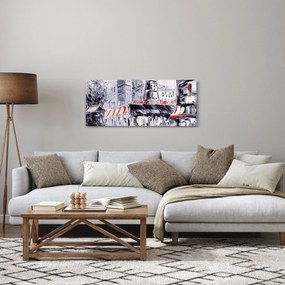 Kép - utca Párizsban, olajfestmény (120x50 cm)