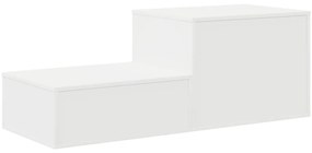 Fehér Tároló Szekrény 108x41x40 cm Mérnöki Fából