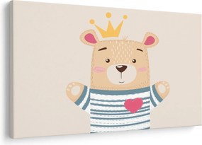 Kép - Teddy maci koronával (90x60 cm)