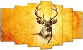 Vászonkép 140x80 Szarvasfej szarvakkal