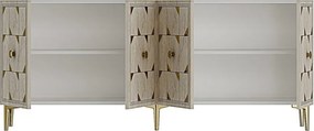 Moka 150 - White, Travertine, Gold