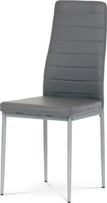 Étkezőszék szürke színben, ökobőr kárpittal DCL-377 GREY