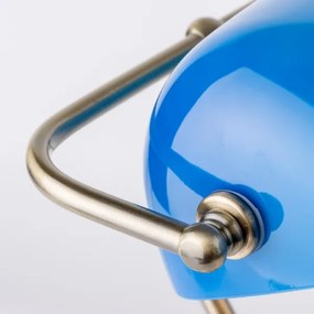 Brilagi - BANK OFFICE asztali lámpa 1xE27/60W/230V réz/kék