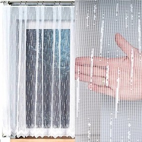 Jacquard mintás függöny 000146 magasság 160cm, fehér színben (méterenként)
