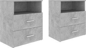 vidaXL 2 db betonszürke éjjeliszekrény 50 x 32 x 60 cm