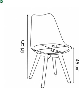Silla 150 6+1 étkező garnitúra fekete-fehér