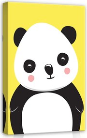 Vászonkép falikép sárga fehér panda gyerek dekoráció 40x60