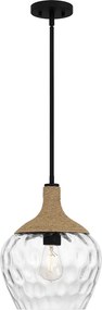 Quoizel modern boho függeszték royer matt fekete átlátszó elsqz-royer-1p-mbk