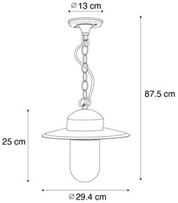 Modern kültéri függőlámpa sötétzöld IP44 - Kansas