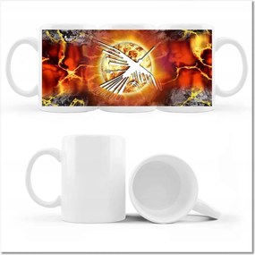 Nyomott mintás bögre A jólét madara