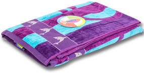 Delfin lila strandtörölköző