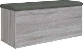 vidaXL szürke sonoma színű szerelt fa tárolópad 102 x 42 x 45 cm