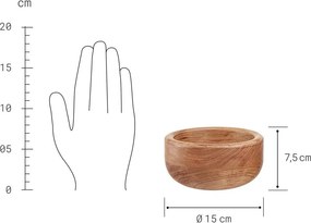PURE KITCHEN tálka, akácfa, Ø 15cm