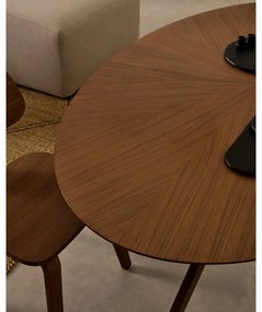 Étkezőasztal diófa dekoros asztallappal 110x180 cm Naanim – Kave Home