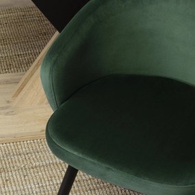 Elegáns Étkezőszék Zöld Bársony Kárpittal. ADELE