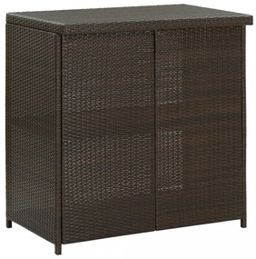 3 darabos barna polyrattan bárszett
