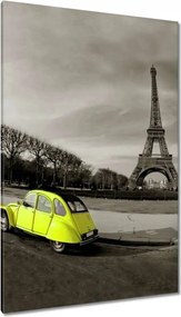 Vászonkép 80x120 Sárga autó Franciaországban