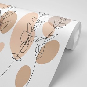 Öntapadó tapéta minimalista kerti növények