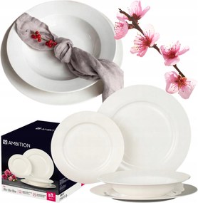 Étkezési Készlet Ambition 6 Személyes, 18 Részes Porcelán Étkészlet, Klasszikus