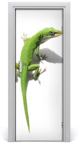 Poszter tapéta ajtóra zöld gyík 75x205 cm