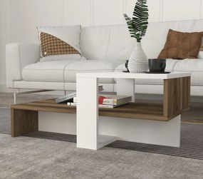 Dohányzóasztal Chain - White, Walnut