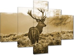 Vászonkép 100x70 Szarvas az erdőben